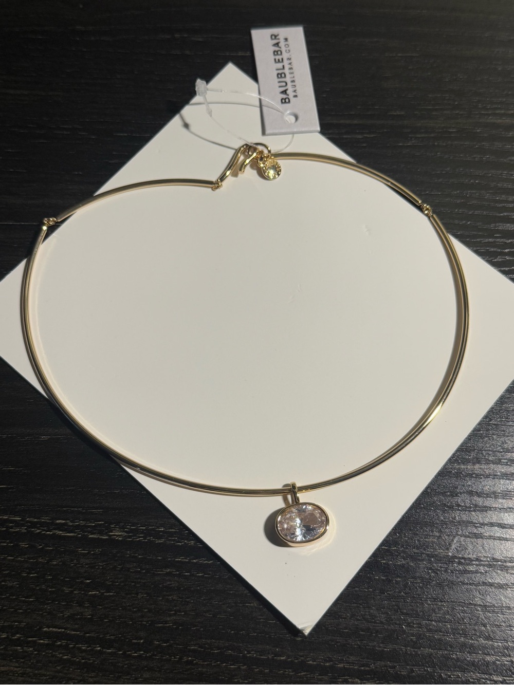 BaubleBar Lexi Crystal Collar Necklace - Gold - NWT!
